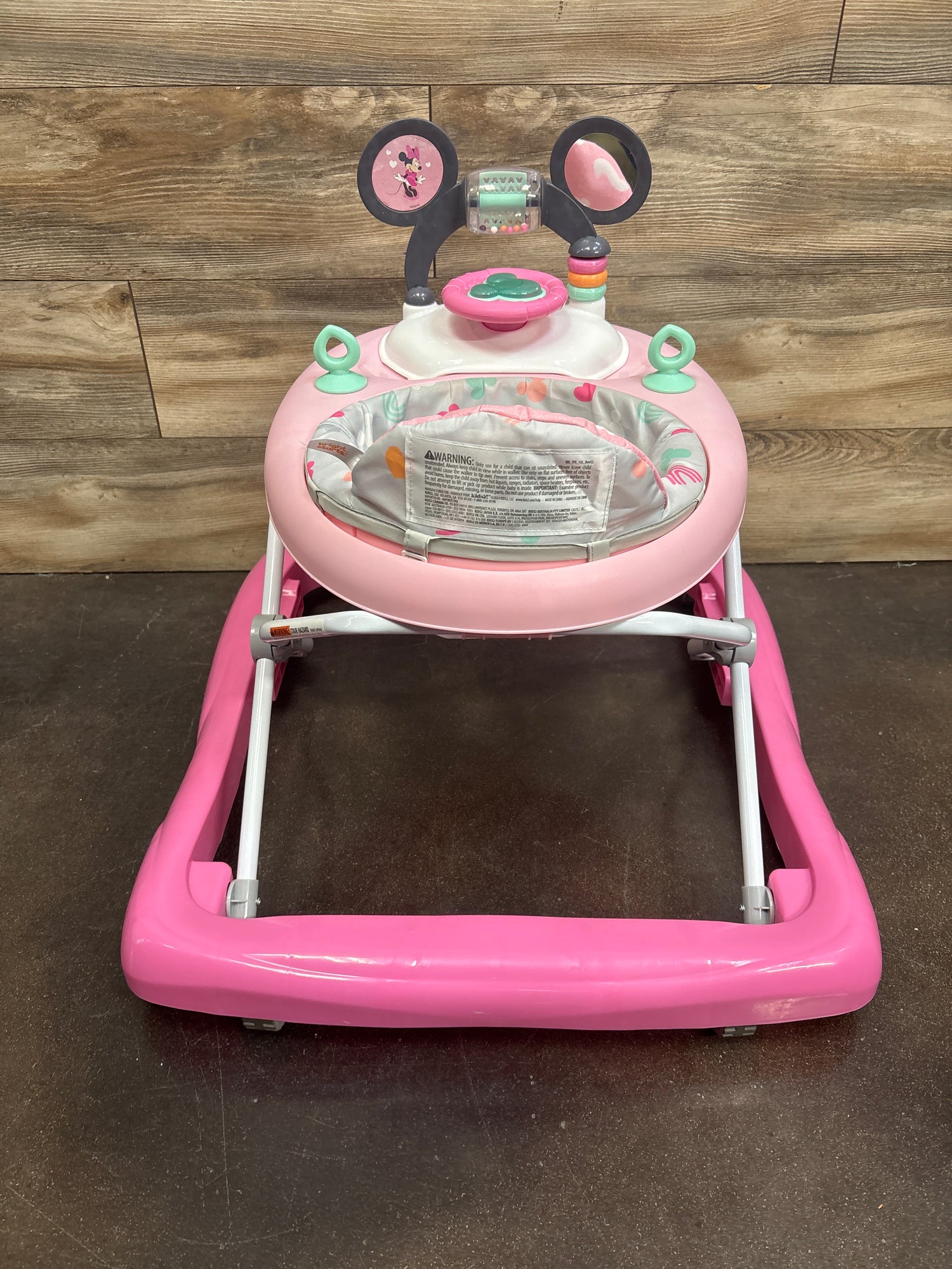 Bright Starts Minnie Mouse Tiny Trek Forever Besties 2-in-1 Walker, Pink