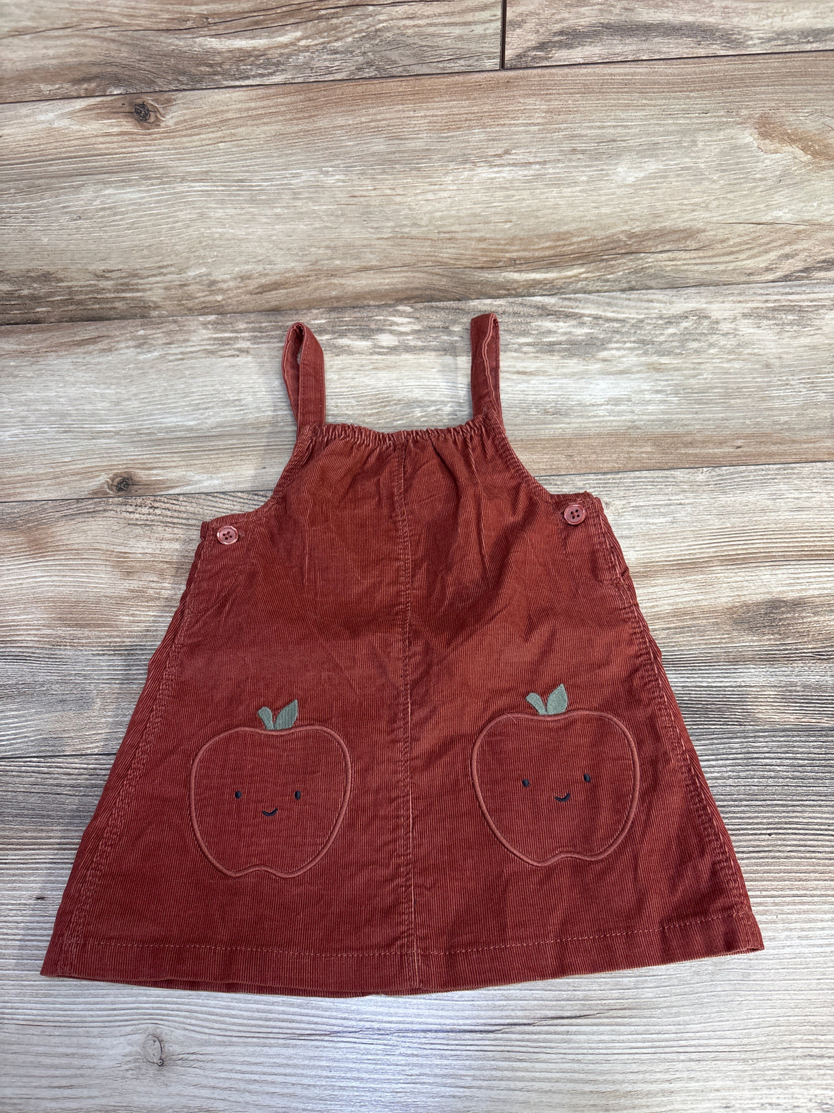 Just One You Apple Print Cord Tank Dress Rust sz 18m