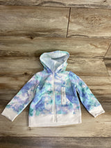 NEW Cat & Jack Tie-Dye Full Zip Hoodie White sz 2T
