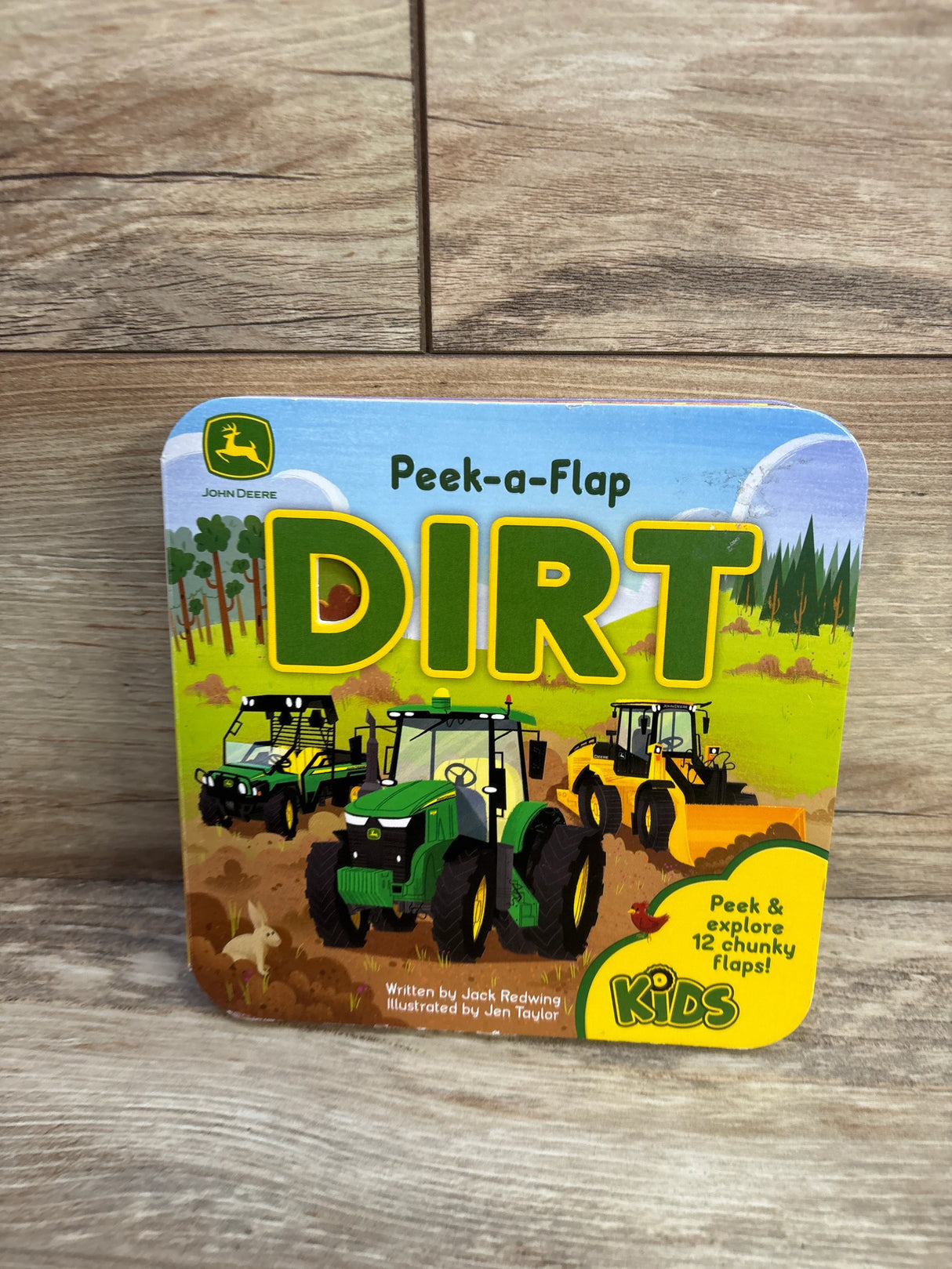 John Deere Peek-a-Flap Dirt Board Book