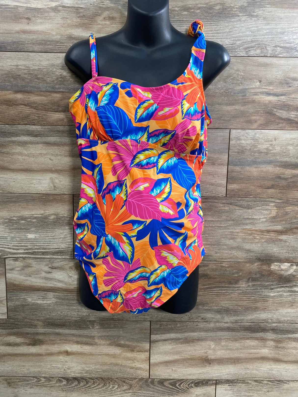 Isabel Maternity Tropical 1pc Swimsuit Orange sz XL