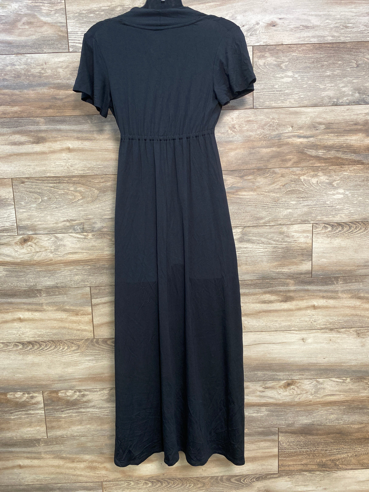 NEW Isabel Maternity Flutter Sleeve Maxi Dress Black sz XS