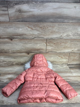 Michael Kors Belted Hooded Puffer Coat Pink sz 3T