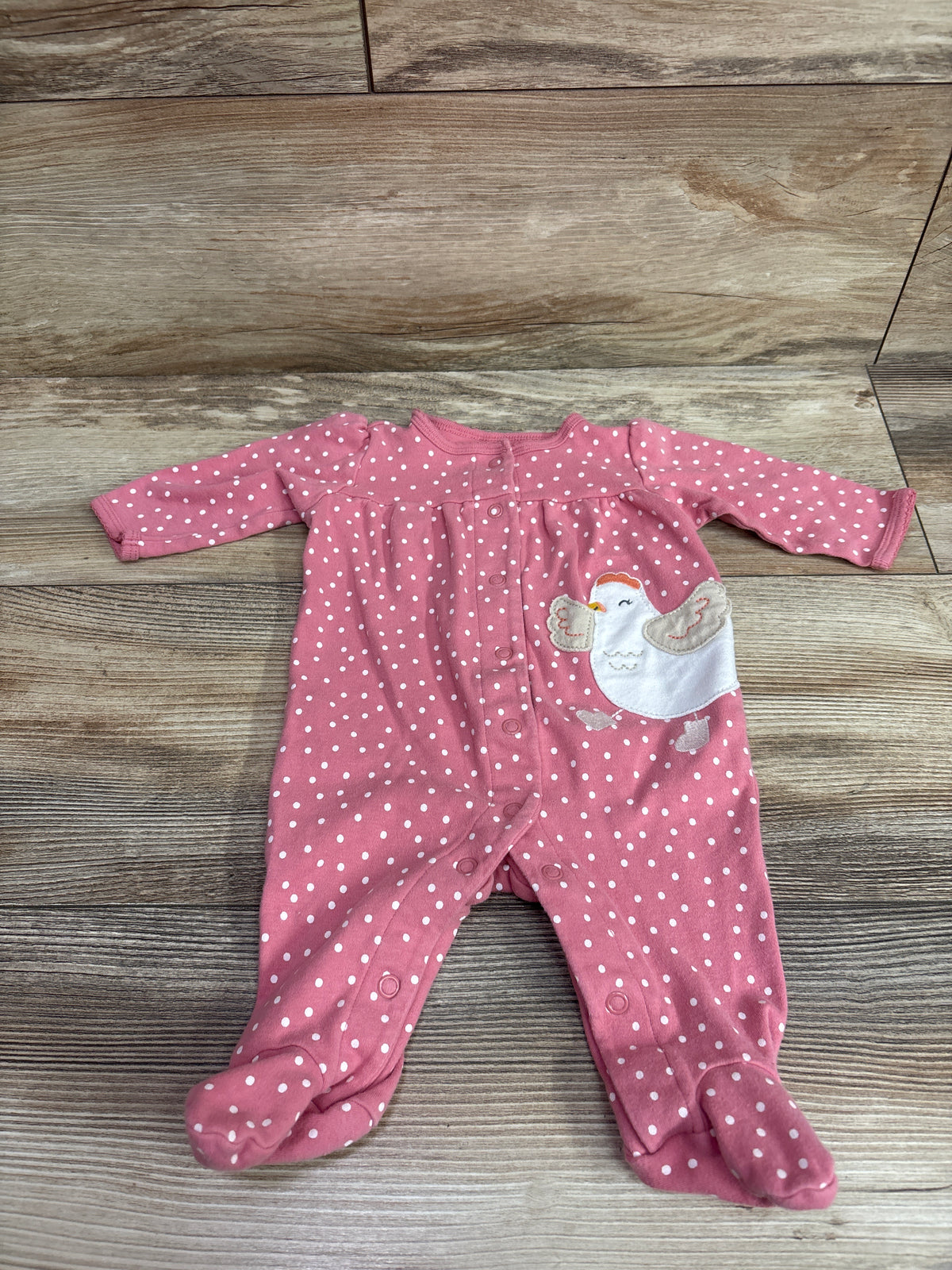 Carter's Chicken Snap Sleeper Pink sz 3m