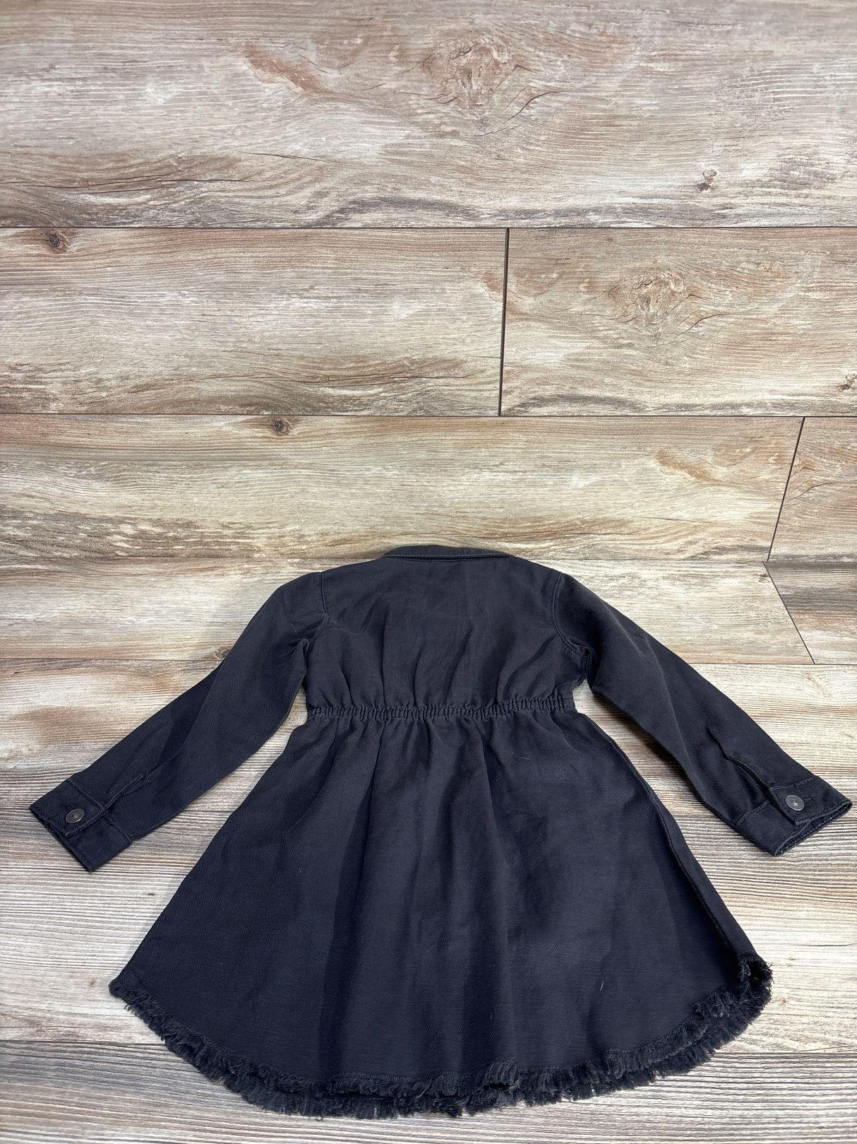 Wonder Nation Frayed Hem Denim Shirt Dress Black sz 4T