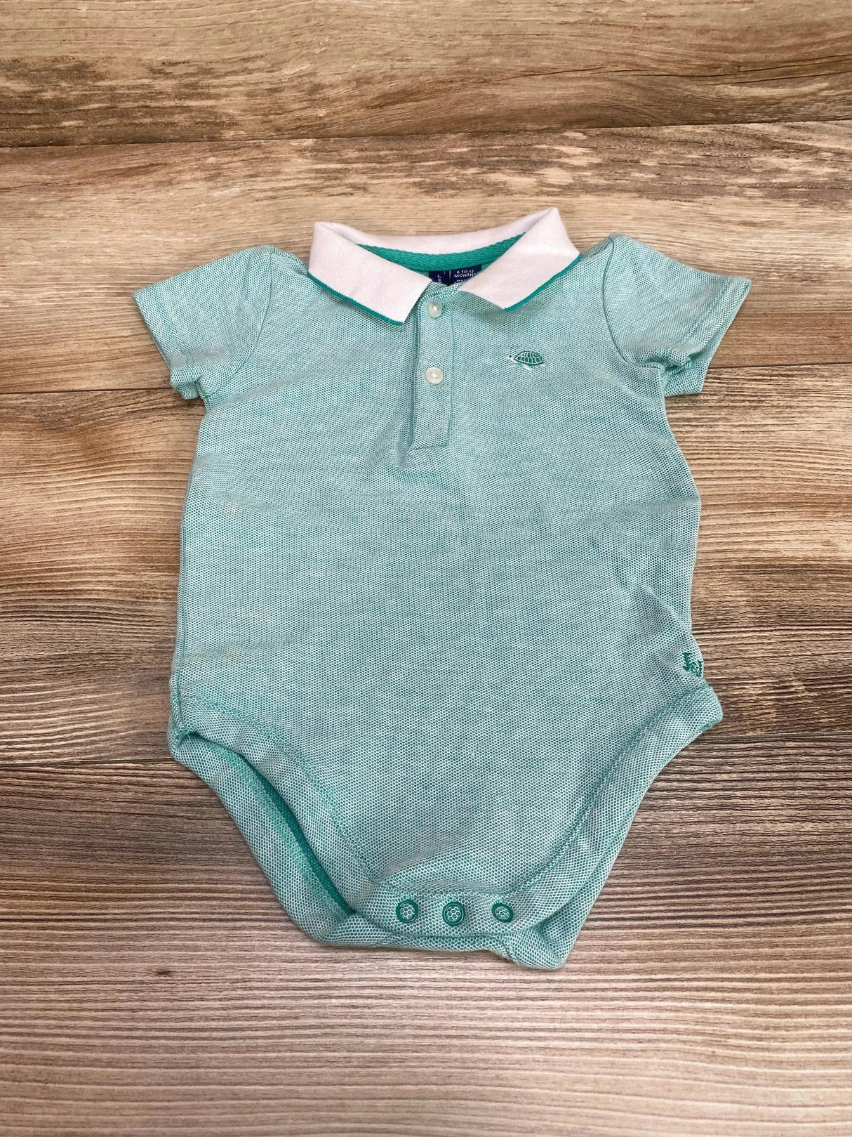 Janie and Jack Turtle Polo Bodysuit Green sz 6-12m