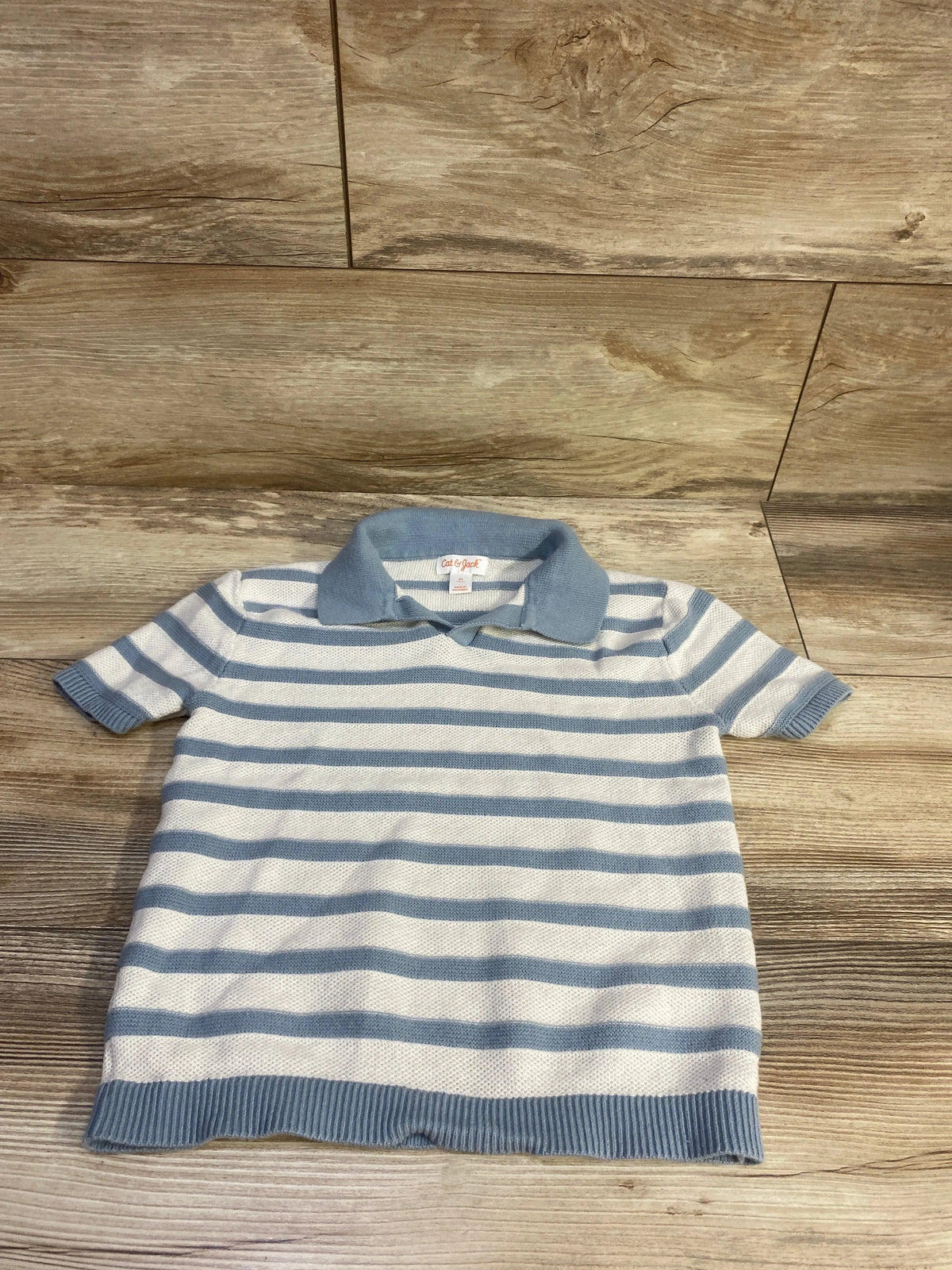 Cat & Jack Knit Collared Shirt White sz 5T