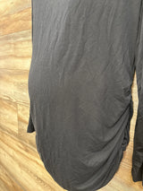 Smallshow Long Sleeve Ruched Shirt Black sz XL