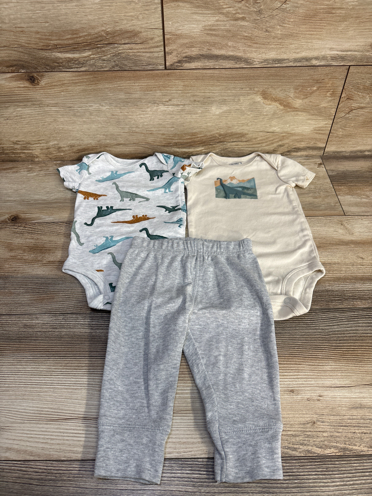 Child Of Mine 3pc Bodysuit & Pants Set Grey sz 3-6m