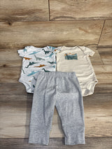 Child Of Mine 3pc Bodysuit & Pants Set Grey sz 3-6m