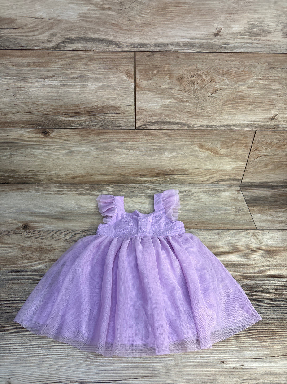 NWOT Cat & Jack Lace Tulle Embroidered Dress Lilac sz 12m