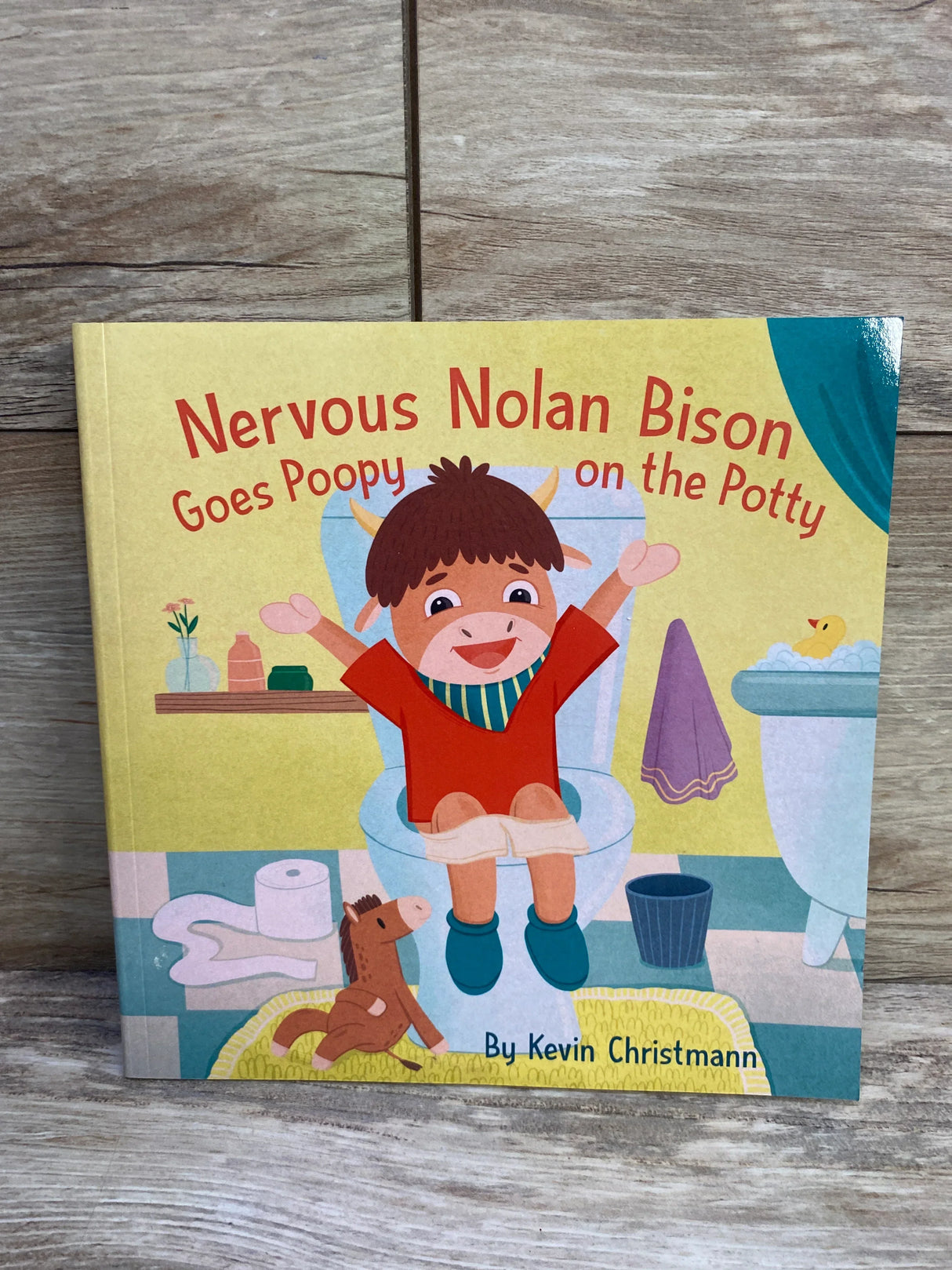 Nervous Nolan Bison Goes Poopy on the Potty Paperback Book