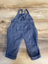 Little Planet Gauze Henley Knit Overalls Slate sz 3m