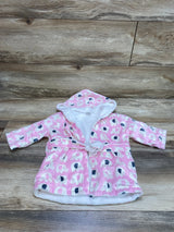 Elephant Print Hooded Robe Pink sz 0-9m