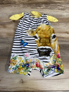 Penelope Plumm Striped Romper White sz 6m - Me n Mommy To Be