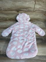 NEW Rothschild Heart Embossed Hooded Car Bag Pink sz 0-6m - Me n Mommy To Be
