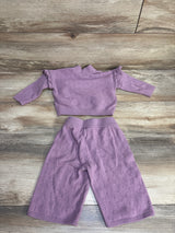 Baby Gap Eyelet Sweater Set Purple sz 6-12