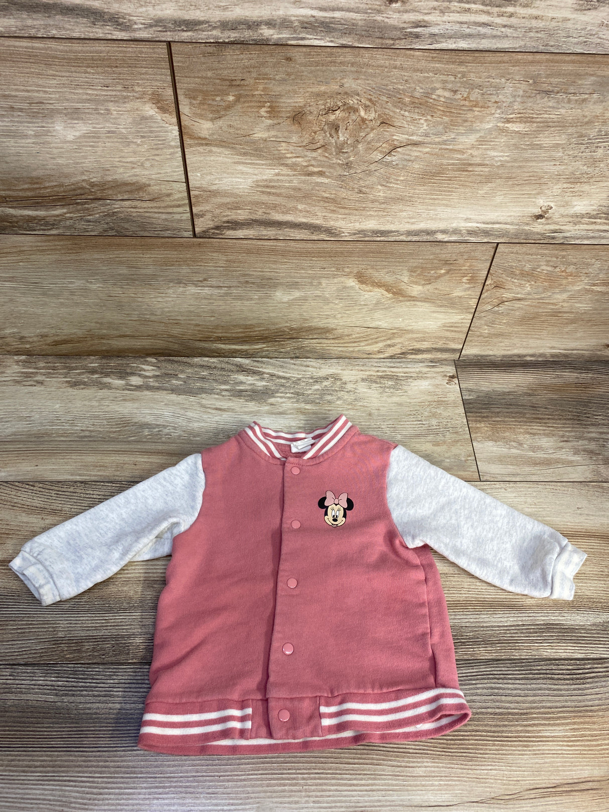 H&M x Disney Minnie Mouse Varsity Jacket Pink sz 9m