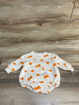 Old Navy Sweater Pumpkin Shortie Romper Cream sz 0-3m