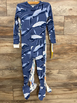 NEW Just One You Whale Print Sleepers Blue sz 4T