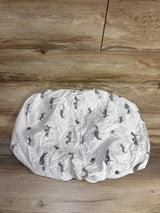 Poppi & Max Organic Fitted Bassinet Sheet, White Zebra Print