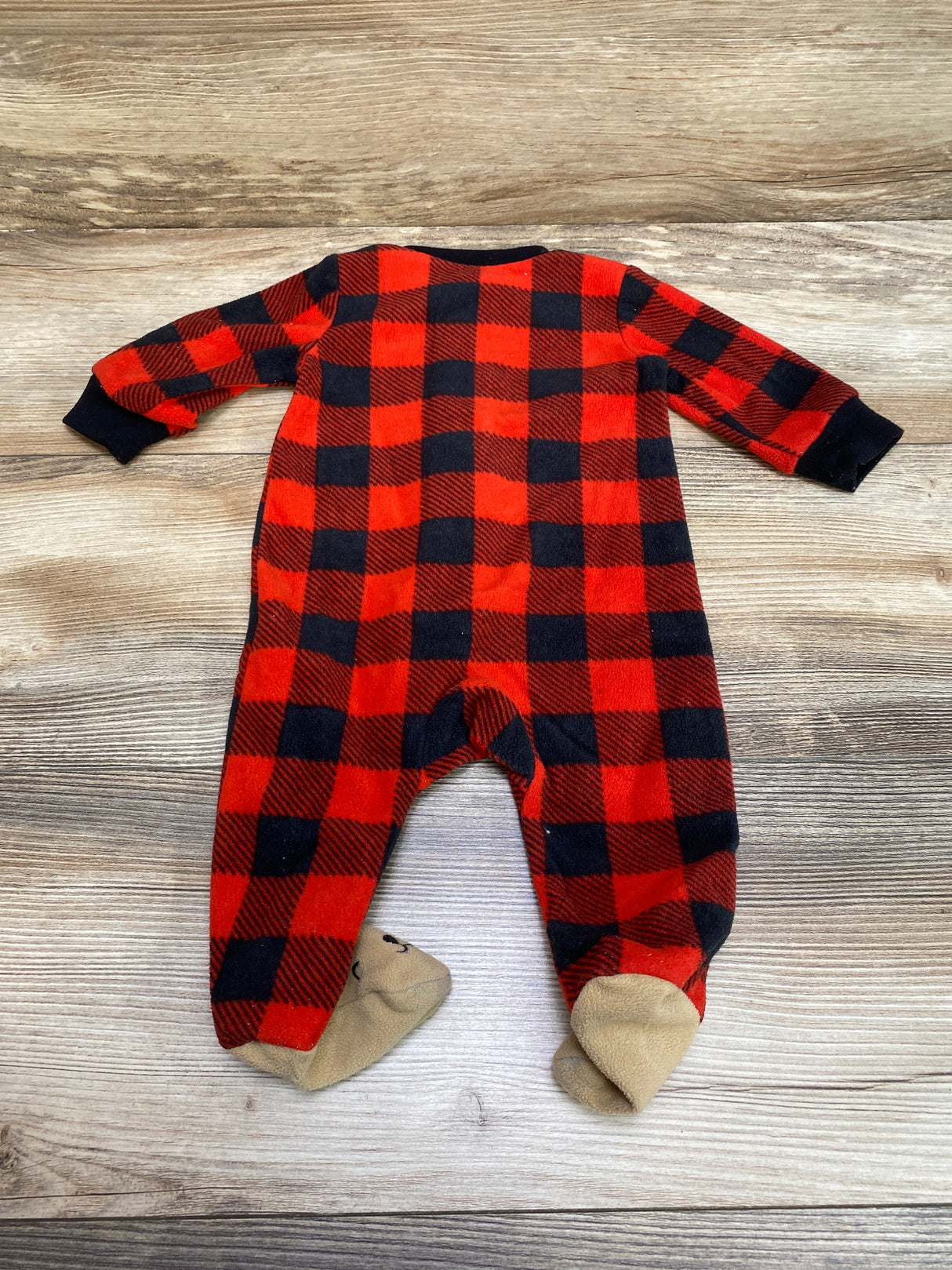 Carter's Plaid Blanket Sleeper Red sz 3m