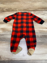 Carter's Plaid Blanket Sleeper Red sz 3m