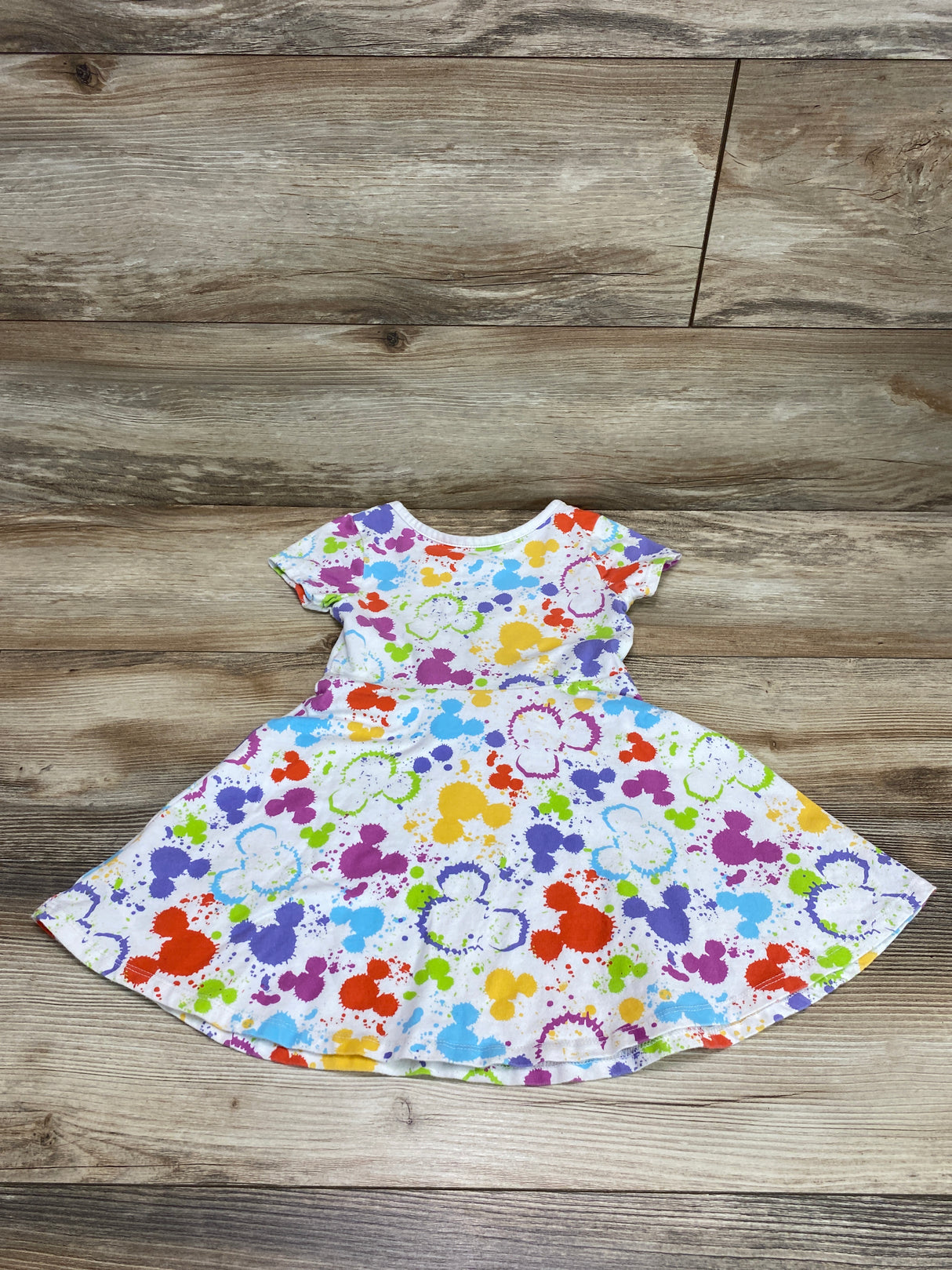 Disney Parks Paint Splatter Dress White sz 4T