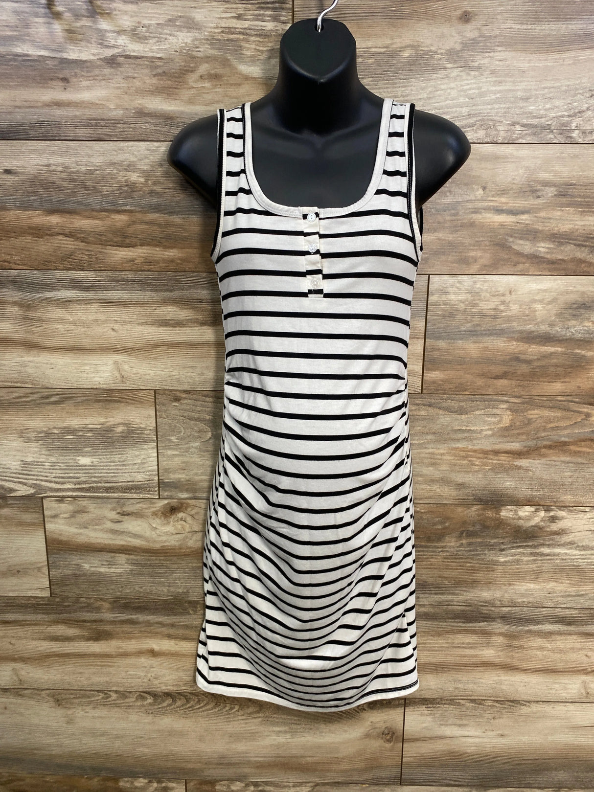 Heart & Hips Striped Tank Dress White sz Medium