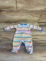 Wonder Nation Striped Sleeper White sz Newborn