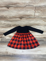 Long Sleeve Buffalo Check Dress Black/Red sz 2T