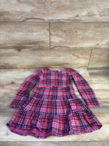 Dip Plaid Long Sleeve Dress Purple sz 5T
