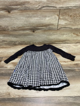 Kickee Pants Houndstooth Dress Black sz 2T