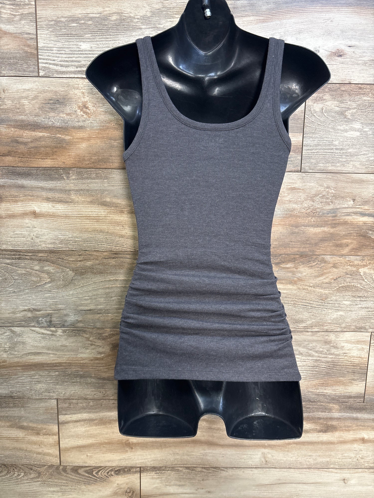 Old Navy Maternity Ruched Ribbed Tank Top Grey sz XS