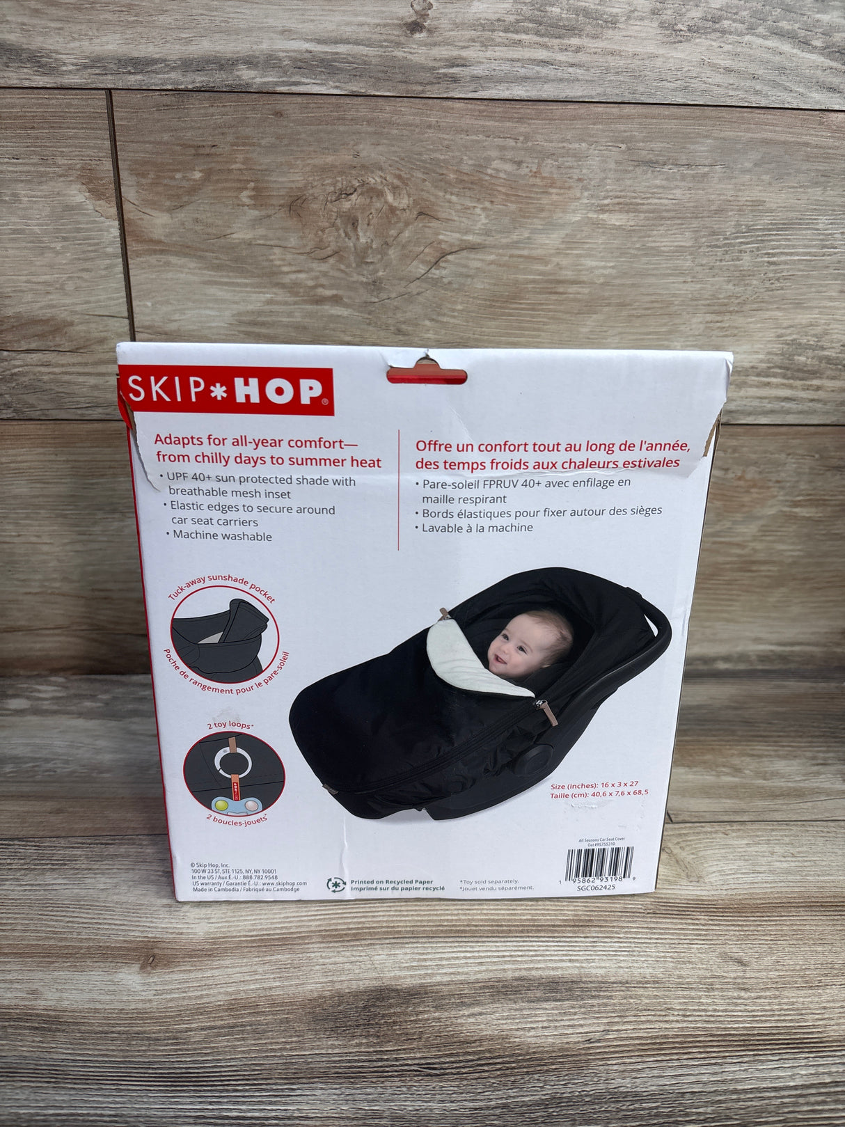 Skip Hop All Seasons Baby Car Seat Cover in Oat