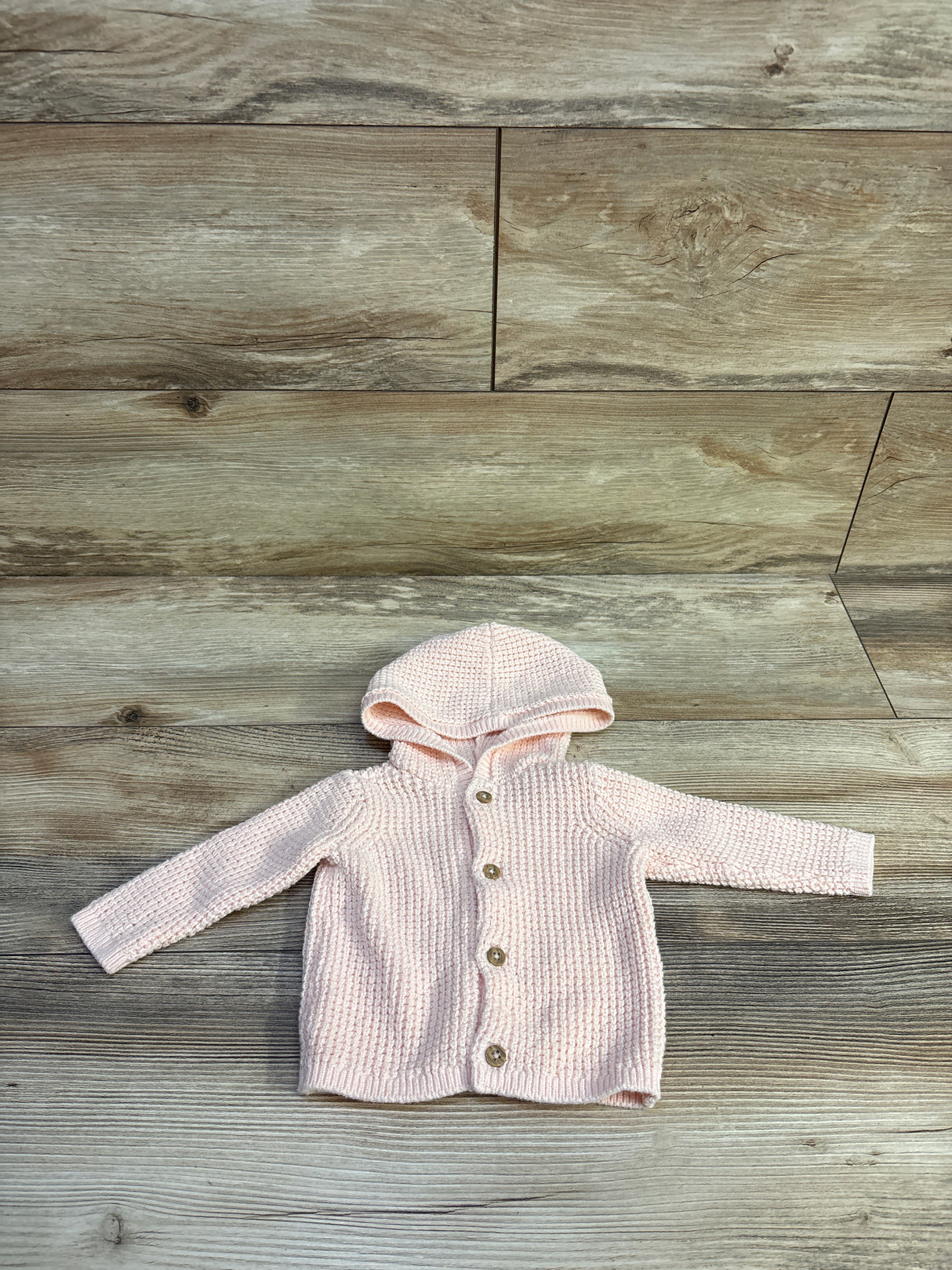 Carter's Knit Button-Up Hooded Sweater Pink sz 3m