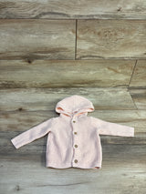 Carter's Knit Button-Up Hooded Sweater Pink sz 3m