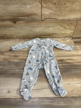 Lullaby Lane Dog Print Sleeper Grey sz 6-9m