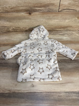 DKNY Star Print Plush Robe Taupe sz 0-3m