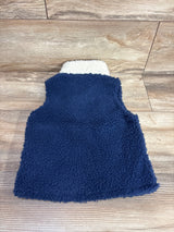 NEW The Beaufort Bonnet Company Van Camp Vest Sherpa - Nantucket Navy sz 2T