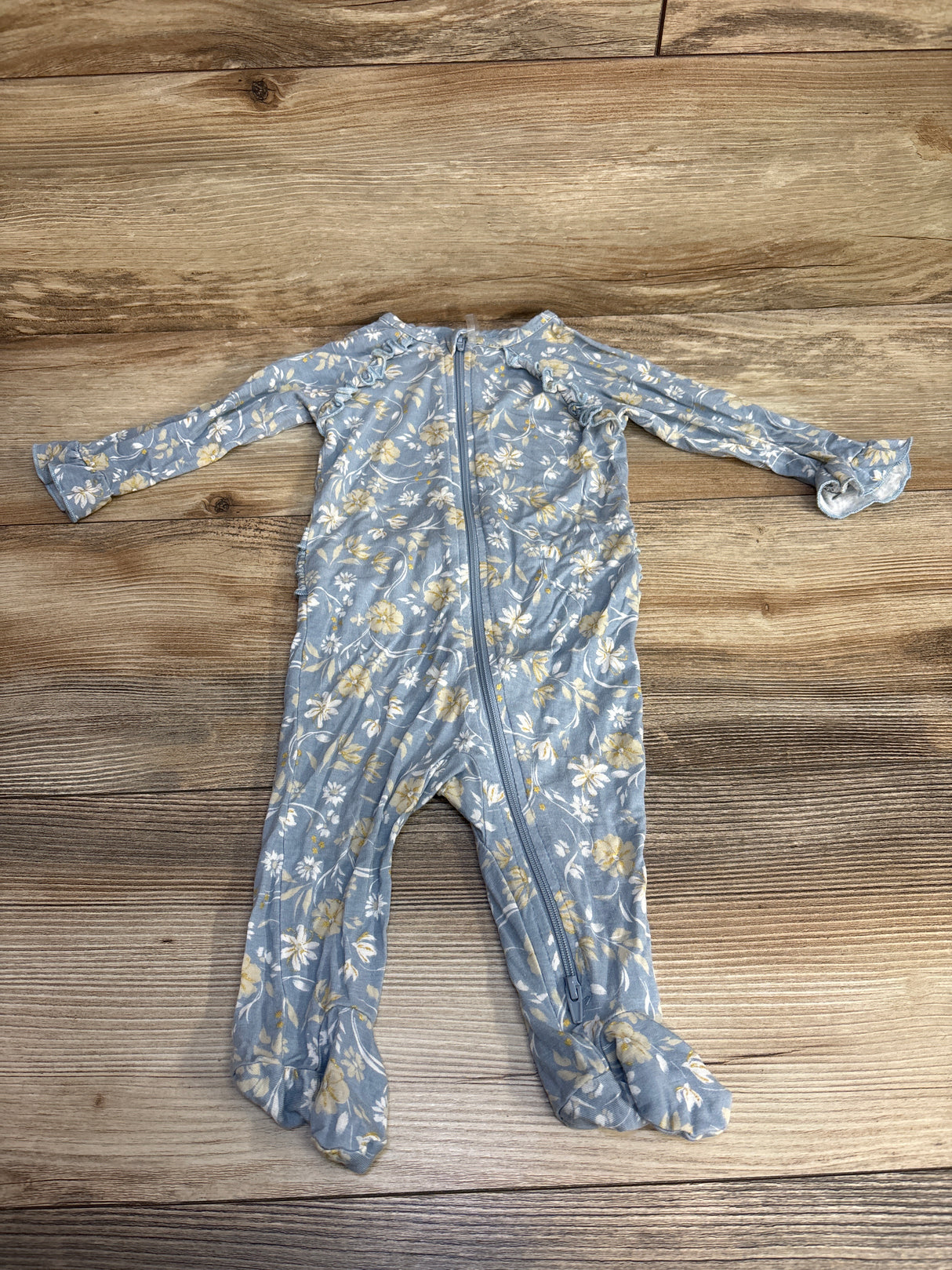 Milkberry Ruffle Sleeper Blue sz 3-6m