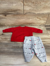 Just One You 2pc Mister Irresistible Sweatshirt & Bottoms Set Red sz 3m