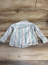 Carter's Striped Button Up Shirt Blue sz 4T - Me n Mommy To Be