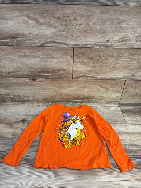 Children's Place Unicorn Long Sleeve Shirt Orange sz 5-6 - Me n Mommy To Be