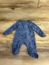 Carter's Terry Cloth Shark Sleeper Light Blue sz Newborn