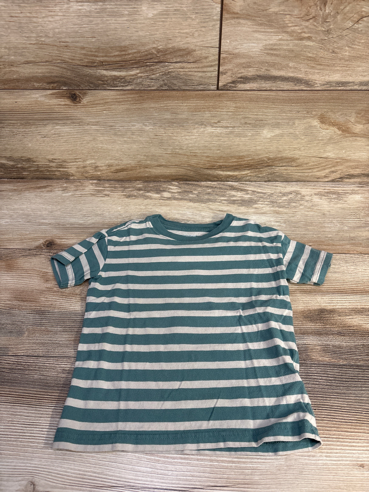 Simple Joys Striped Shirt Green sz 3T