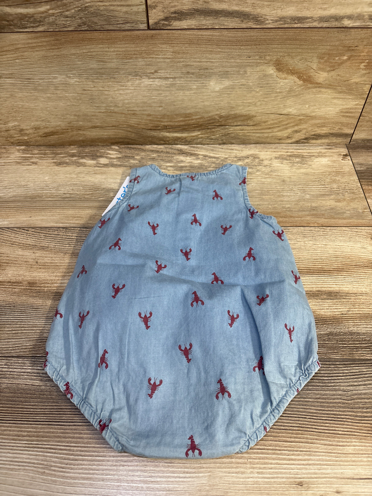 NEW Child of Mine Chambray Henley Bubble Romper Blue sz 6-9m