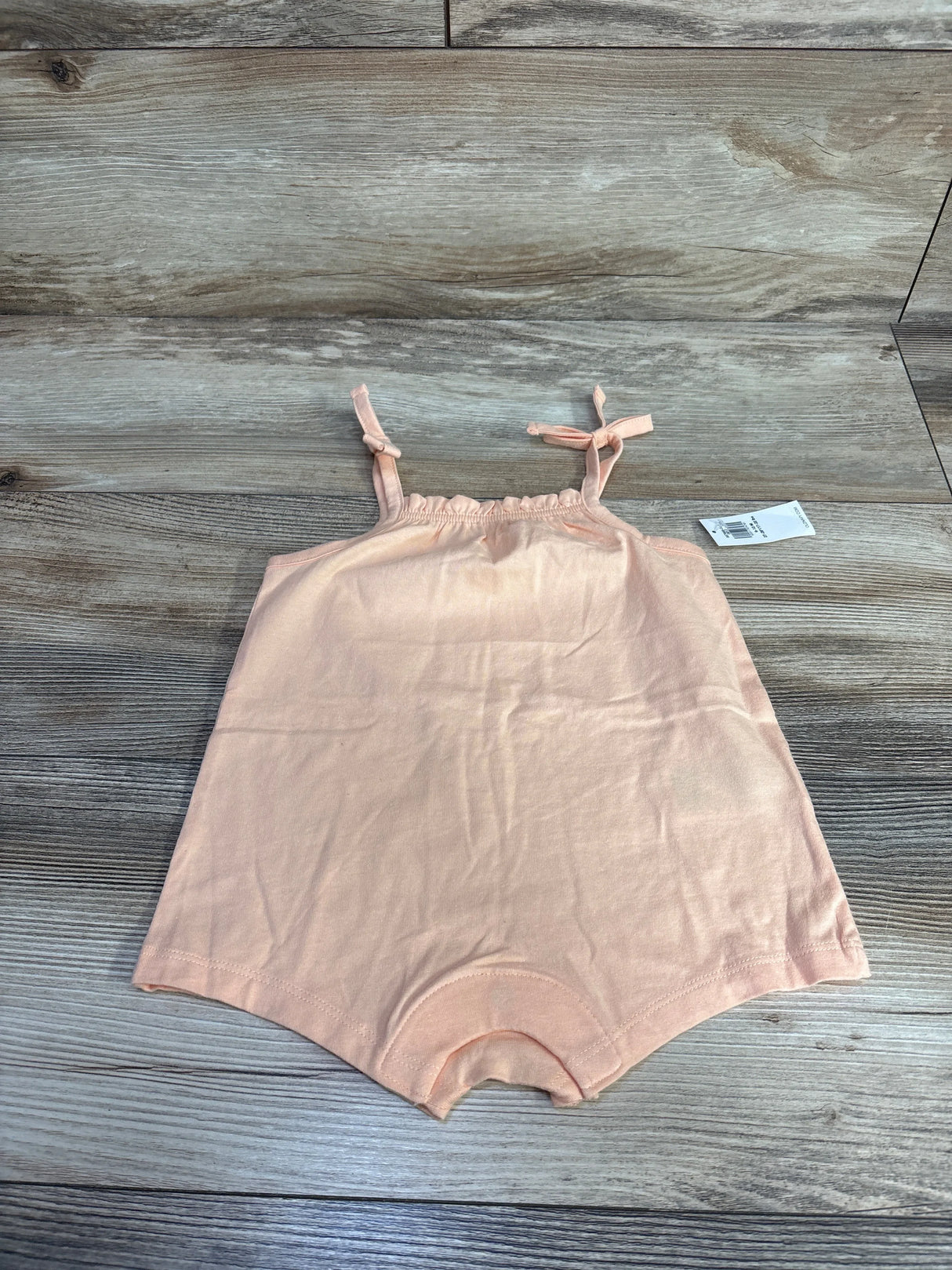 NEW Old Navy Sleeveless Tie-Knot Romper Orange sz 6-12m