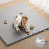 Blissful Diary Vegan Leather Baby Play Mat, 50x50