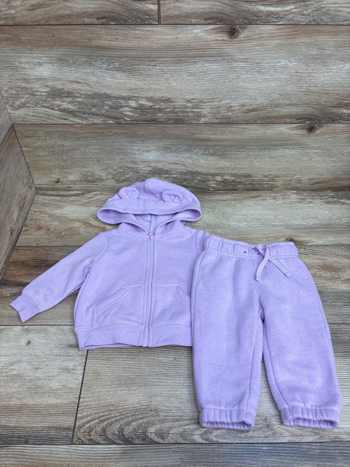 Okie Dokie 2pc Zip-Up Jacket & Joggers Set Purple sz 6m